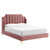 Daniella Performance Velvet Queen Platform Bed MOD-6412-DUS