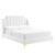 Daniella Performance Velvet Queen Platform Bed MOD-6412-WHI