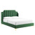 Daniella Performance Velvet Queen Platform Bed MOD-6412-EME