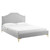 Adelaide Performance Velvet Full Platform Bed MOD-6856-LGR