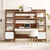Bixby 3-Piece Wood Office Desk and Bookshelf EEI-6114-WAL-WHI