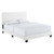 Celine Channel Tufted Performance Velvet Full Platform Bed MOD-6335-WHI