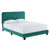 Celine Channel Tufted Performance Velvet Full Platform Bed MOD-6335-TEA