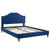 Adelaide Performance Velvet Full Platform Bed MOD-6857-NAV