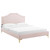 Adelaide Performance Velvet Queen Platform Bed MOD-6580-PNK