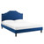 Adelaide Performance Velvet Twin Platform Bed MOD-6852-NAV