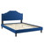 Adelaide Performance Velvet Twin Platform Bed MOD-6852-NAV