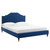 Adelaide Performance Velvet Twin Platform Bed MOD-6851-NAV