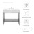 Gridiron 36" Bathroom Vanity EEI-6107-WHI-SLV