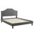 Adelaide Performance Velvet Full Platform Bed MOD-6858-CHA