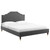 Adelaide Performance Velvet Full Platform Bed MOD-6857-CHA