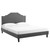 Adelaide Performance Velvet Queen Platform Bed MOD-6582-CHA