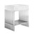 Gridiron 30" Bathroom Vanity EEI-6105-WHI-SLV