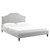 Adelaide Performance Velvet Queen Platform Bed MOD-6581-LGR