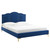 Emerson Performance Velvet Queen Platform Bed MOD-6577-NAV