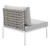 Harmony 8-Piece  Sunbrella® Basket Weave Outdoor Patio Aluminum Sectional Sofa Set EEI-4939-TAN-GRY-SET