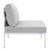 Harmony Sunbrella® Outdoor Patio Aluminum Armless Chair EEI-4960-GRY-GRY