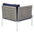 Harmony 7-Piece  Sunbrella® Basket Weave Outdoor Patio Aluminum Sectional Sofa Set EEI-4935-TAN-NAV-SET