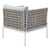 Harmony 7-Piece  Sunbrella® Basket Weave Outdoor Patio Aluminum Sectional Sofa Set EEI-4935-TAN-GRY-SET