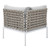 Harmony 7-Piece  Sunbrella® Basket Weave Outdoor Patio Aluminum Sectional Sofa Set EEI-4935-TAN-GRY-SET