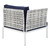 Harmony 7-Piece  Sunbrella® Basket Weave Outdoor Patio Aluminum Sectional Sofa Set EEI-4934-TAU-NAV-SET