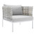 Harmony 7-Piece  Sunbrella® Basket Weave Outdoor Patio Aluminum Sectional Sofa Set EEI-4934-TAU-GRY-SET