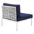 Harmony 8-Piece  Sunbrella® Basket Weave Outdoor Patio Aluminum Sectional Sofa Set EEI-4938-TAU-NAV-SET