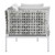 Harmony Sunbrella® Basket Weave Outdoor Patio Aluminum Loveseat EEI-4961-TAU-GRY