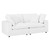 Commix Down Filled Overstuffed Vegan Leather Loveseat EEI-4913-WHI