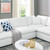 Commix Down Filled Overstuffed Vegan Leather 8-Piece Sectional Sofa EEI-4923-WHI