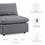 Commix Sunbrella® Outdoor Patio Armless Chair EEI-4905-SLA