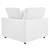 Commix Down Filled Overstuffed Vegan Leather 4-Seater Sofa EEI-4916-WHI