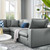 Commix Down Filled Overstuffed Vegan Leather 5-Piece Sectional Sofa EEI-4920-GRY