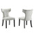 Curve Performance Velvet Dining Chairs - Set of 2 EEI-5008-LGR