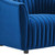 Announce Performance Velvet Channel Tufted Armchair EEI-5055-NAV