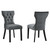 Silhouette Performance Velvet Dining Chairs - Set of 2 EEI-5014-GRY