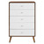 Transmit 5-Drawer Chest MOD-7020-WAL-WHI