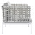 Harmony Sunbrella® Basket Weave Outdoor Patio Aluminum Armchair EEI-4541-TAU-GRY