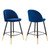 Cordial Performance Velvet Counter Stools - Set of 2 EEI-4529-NAV