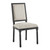 Court French Vintage Upholstered Fabric Dining Side Chair EEI-4661-BLK-BEI