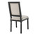 Court French Vintage Upholstered Fabric Dining Side Chair EEI-4661-BLK-BEI