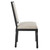 Court French Vintage Upholstered Fabric Dining Side Chair EEI-4661-BLK-BEI