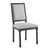 Court French Vintage Upholstered Fabric Dining Side Chair EEI-4661-BLK-LGR