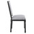 Court French Vintage Upholstered Fabric Dining Side Chair EEI-4661-BLK-LGR