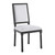 Court French Vintage Upholstered Fabric Dining Side Chair EEI-4661-BLK-WHI
