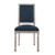 Court French Vintage Upholstered Fabric Dining Side Chair EEI-4661-NAT-BLU