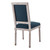 Court French Vintage Upholstered Fabric Dining Side Chair EEI-4661-NAT-BLU