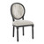 Arise Vintage French Upholstered Fabric Dining Side Chair EEI-4664-BLK-BEI