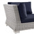 Conway Outdoor Patio Wicker Rattan Corner Chair EEI-4838-LGR-NAV