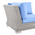 Conway Outdoor Patio Wicker Rattan Corner Chair EEI-4838-LGR-LBU